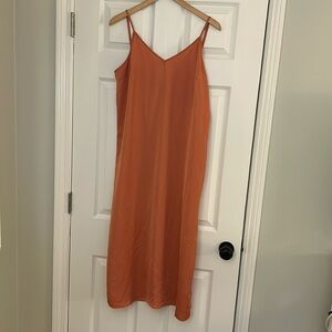 Coral slip dress size Large